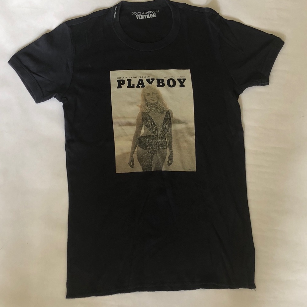Dolce&Gabbana Men’s blue Playboy T-Shirt size 46